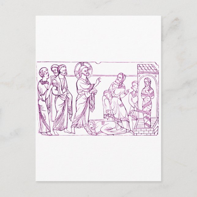 Jesus Kristus återuppstår Lazarus Vykort (Framsida)