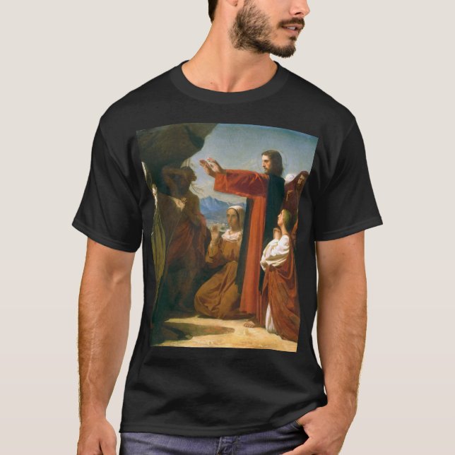 Jesus Kristus - återvändandet av Lazarus T Shirt (Framsida)