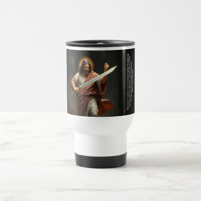 Jesus Kristus återvänder med en svärd resemugg (Center)