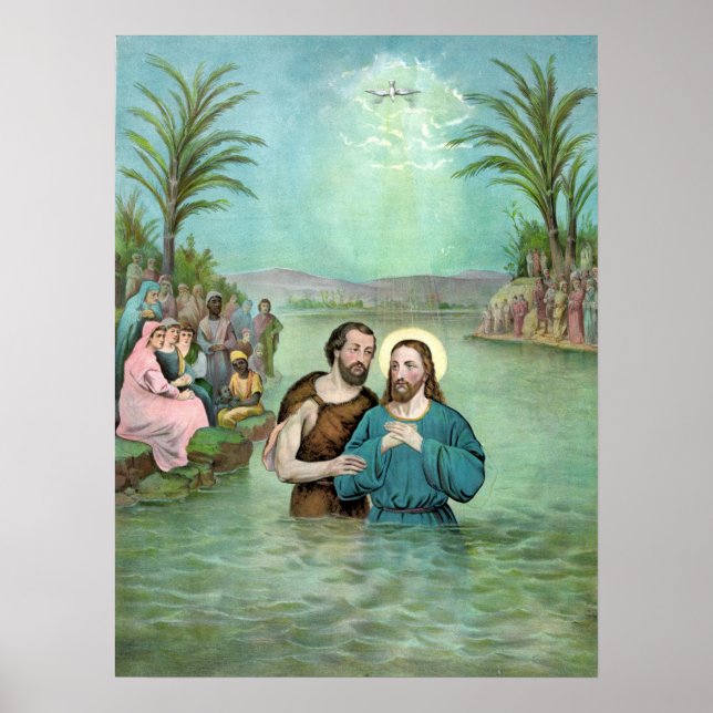 Jesus Kristus baptism 1893 Poster (Framsidan)