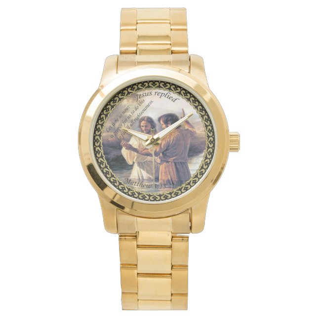 Jesus Kristus Baptism bild ett Armbandsur (Framsida)