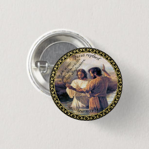 Jesus Kristus Baptism bild ett Knapp