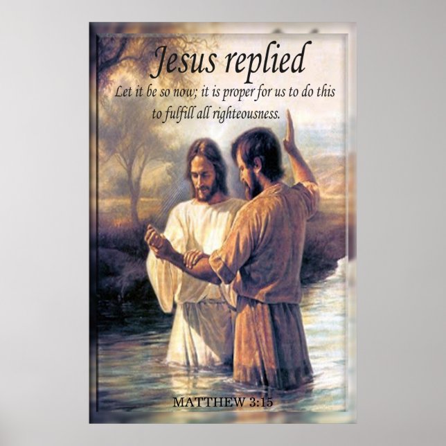 Jesus Kristus Baptism bild ett Poster (Framsidan)