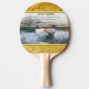 Jesus Kristus Baptism bild två Pingisracket