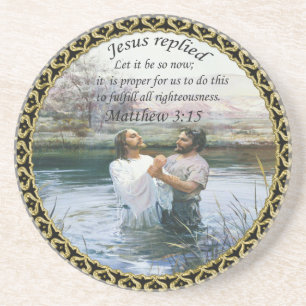 Jesus Kristus Baptism bild två Underlägg