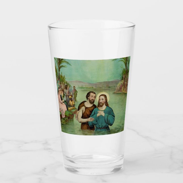 Jesus Kristus baptism Glaskopp (Framsida)