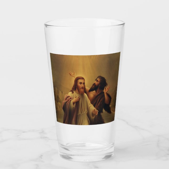 Jesus Kristus baptism Glaskopp (Framsida)
