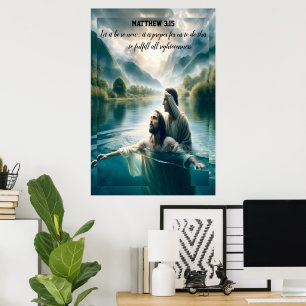 Jesus Kristus Baptism-händelsen i Helig Poster