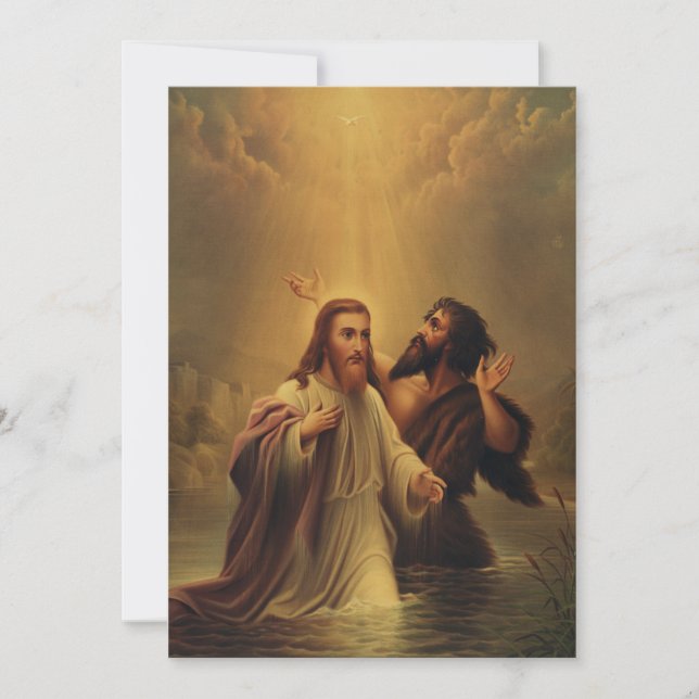 Jesus Kristus baptism Inbjudningar (Framsida)
