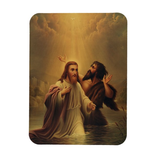Jesus Kristus baptism Magnet (Vertikal)