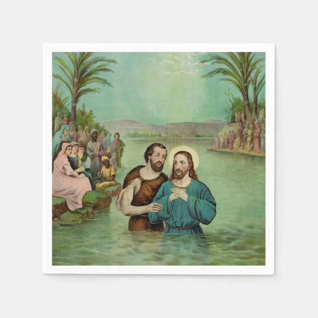 Jesus Kristus baptism Pappersservett (Framsidan)