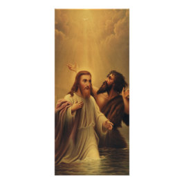 Jesus Kristus baptism Reklamkort