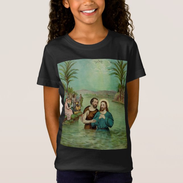 Jesus Kristus baptism T Shirt (Framsida)