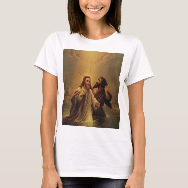 Jesus Kristus baptism T Shirt (Framsida)