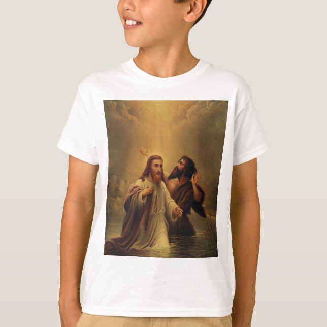 Jesus Kristus baptism T Shirt (Framsida)