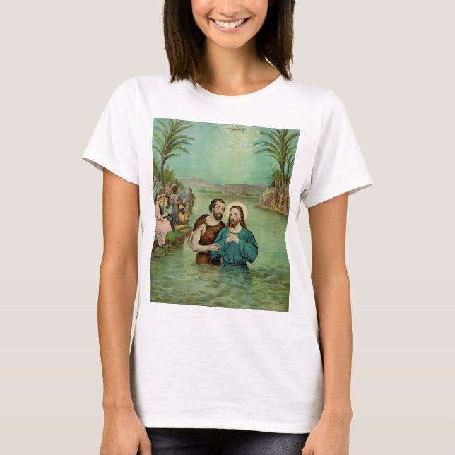 Jesus Kristus baptism T Shirt (Framsida)