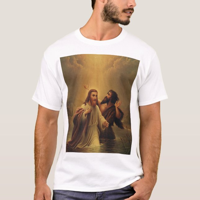 Jesus Kristus baptism T Shirt (Framsida)