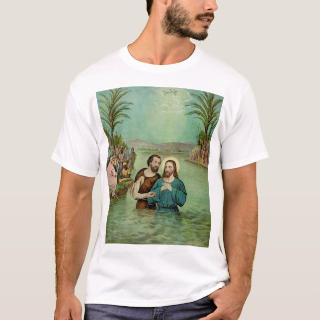Jesus Kristus baptism T Shirt (Framsida)