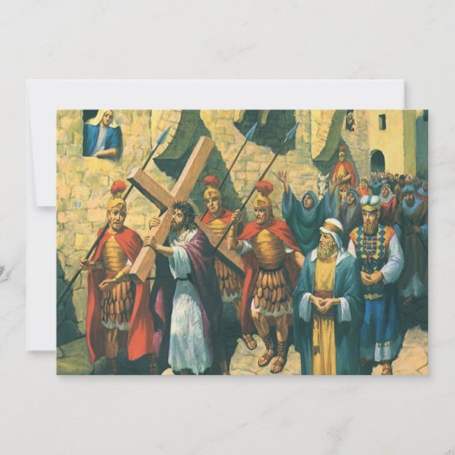 Jesus Kristus bär korset till sin korsfästelse (Framsida)