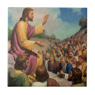 Jesus Kristus Bergspredikan, Vintage Religion Kakelplatta
