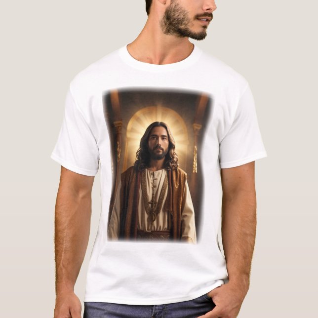 Jesus Kristus Bild i HD T Shirt (Framsida)