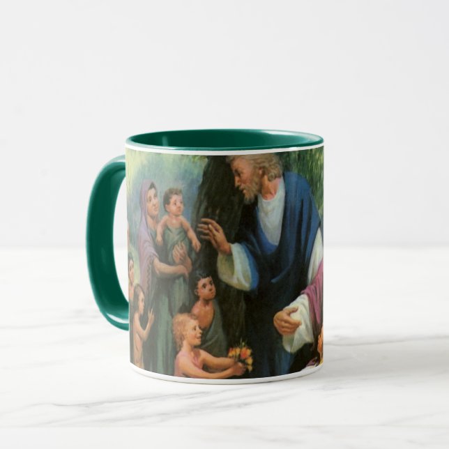 Jesus Kristus Blating Children, Vintage Religion Mugg (Framsida vänster)