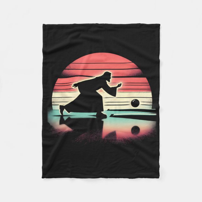 Jesus Kristus Bowlareare - Lustigt kristen Religiö Fleecefilt (Framsidan)