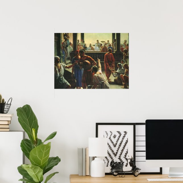 Jesus Kristus Bröllop i Cana, Vatten in i Vin Poster (Hemmakontoret)