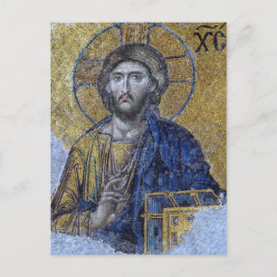 Jesus Kristus Bysantinsk Ortodox Kristusikon Vykort