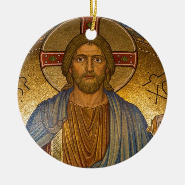 Jesus Kristus C XC Ornament Round (Framsidan)