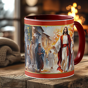 Jesus Kristus Christian Message Religiösa Kaffemugg