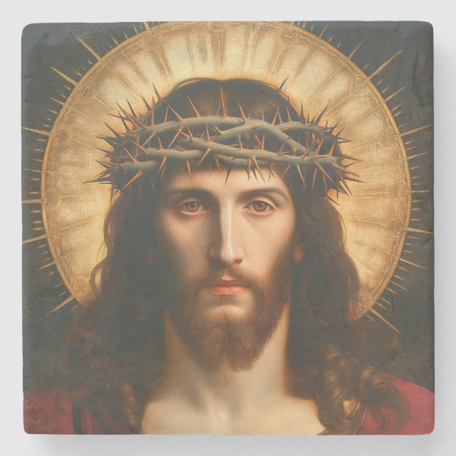 Jesus Kristus | Christian Religiösa Art Stenunderlägg (Framsidan)