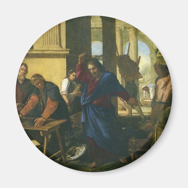 Jesus Kristus Cleansing från Temple Magnet (Framsidan)