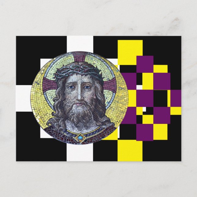 Jesus Kristus & Compassion, modern konst/vykort Vykort (Framsida)