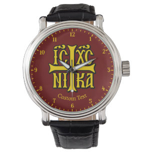 Jesus Kristus Conquers Emblem Armbandsur