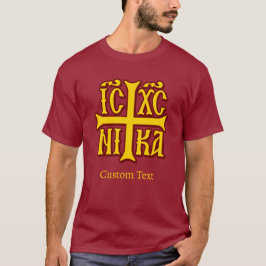 Jesus Kristus Conquers Emblem T Shirt