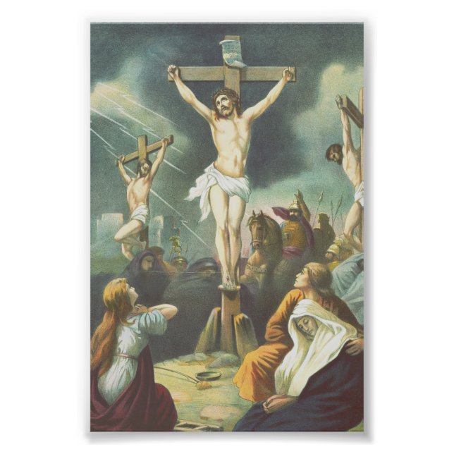 Jesus Kristus Crucifixion Fototryck (Framsidan)