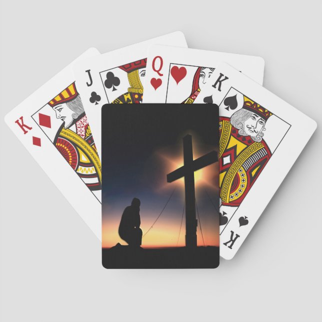 Jesus Kristus Crucifixion Kor Casinokort (Baksidan)