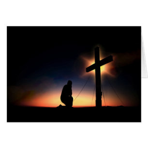 Jesus Kristus Crucifixion Kor Hälsningskort