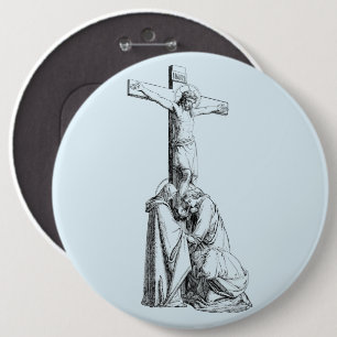 Jesus Kristus Crucifixion kor Illustration art Knapp