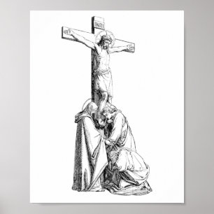 Jesus Kristus Crucifixion kor Illustration art Poster