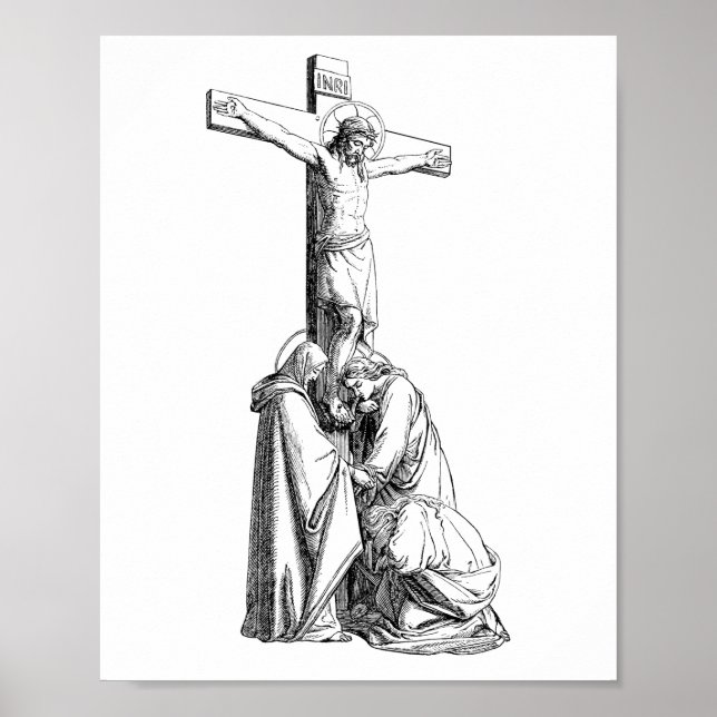 Jesus Kristus Crucifixion kor Illustration art Poster (Framsidan)