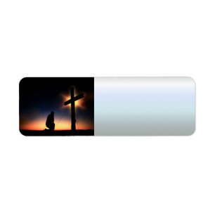 Jesus Kristus Crucifixion Kor Returadress Etikett