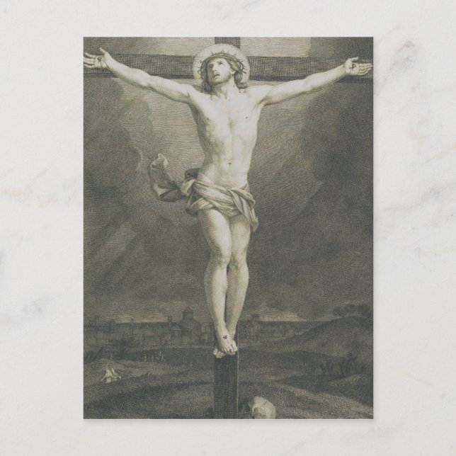 Jesus Kristus Crucifixion Vykort (Framsida)