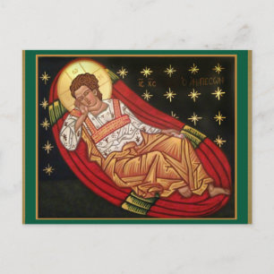 Jesus Kristus, den sovande bysantinska ikonen Öga Vykort
