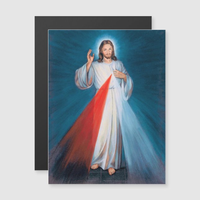 Jesus Kristus Divine Mercy Helig Heart of Jesus (Fram/baksida)
