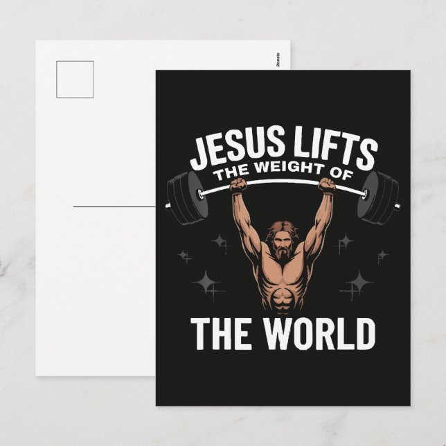 Jesus Kristus dödlyft Helg Vykort (Fram/baksida)