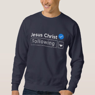 Jesus Kristus efter Bible Verse Faith Christian Lång Ärmad Tröja