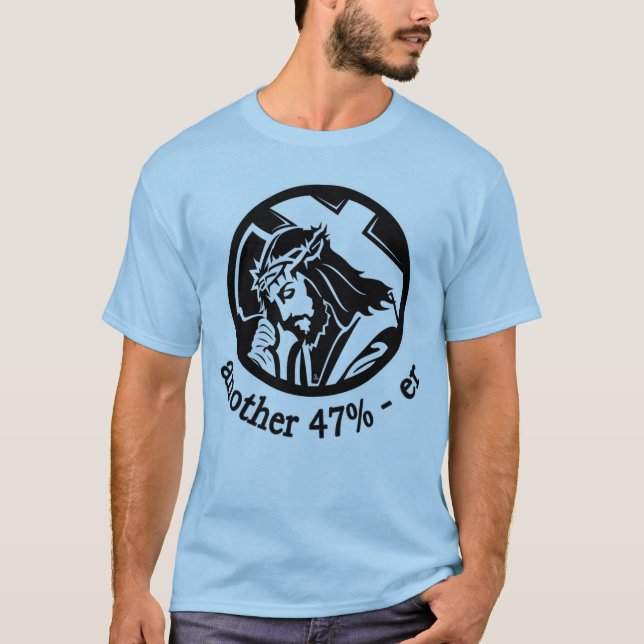 JESUS KRISTUS en annan 47% - er Tee (Framsida)