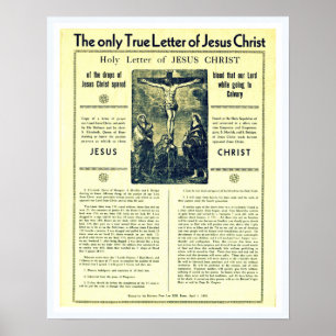 Jesus Kristus enda sanna Brev Poster